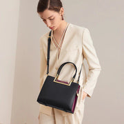 large capacity leather tote bag, view 6 - MRSLM