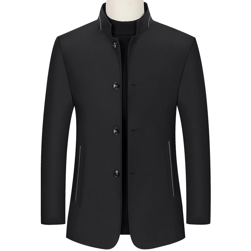 Men's stand collar slim top - MRSLM