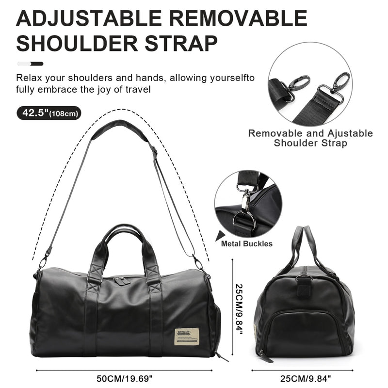 Men's waterproof travel bag with shoe compartment, view 6 - MRSLM