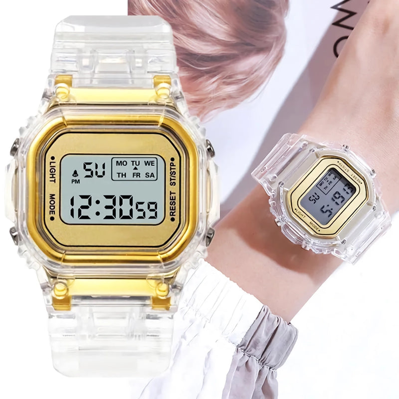Women's LED digital square watch, view 7 - MRSLM