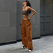 women's simple loose-fitting cotton pants, view 13 - MRSLM