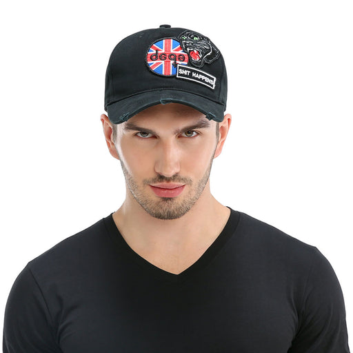 casual embroidered washed cotton hat - MRSLM