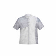 buckle padded shoulder T-shirt, view 6 - MRSLM