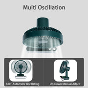 usb rechargeable oscillating desk fan, view 5 - MRSLM