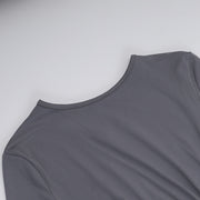 women's gray high waist dress, view 5 - MRSLM