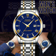 men's stainless steel luminous quartz watch, view 4 - MRSLM