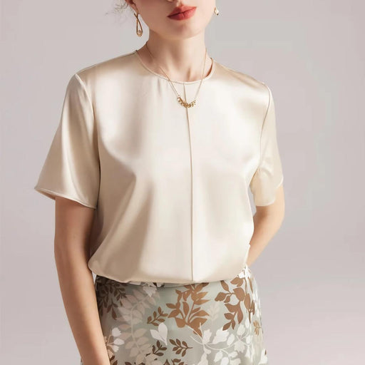 silk o-neck summer tee - MRSLM