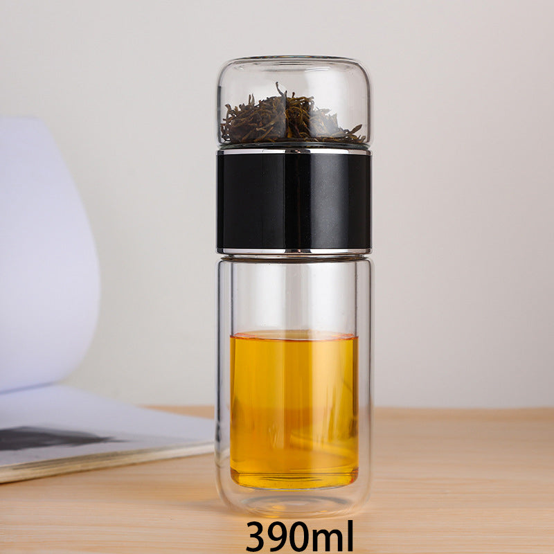 glass tea infuser bottle, view 3 - MRSLM