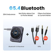 bluetooth 5.4 aux adapter, view 2 - MRSLM