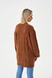 women's warm long cardigan sweater, view 6 - MRSLM