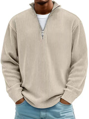 men's corduroy zipper sweatshirt, view 9 - MRSLM