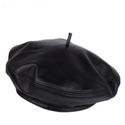 genuine leather retro beret cap, view 2 - MRSLM