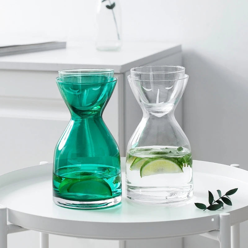 glass water bottle set, view 4 - MRSLM