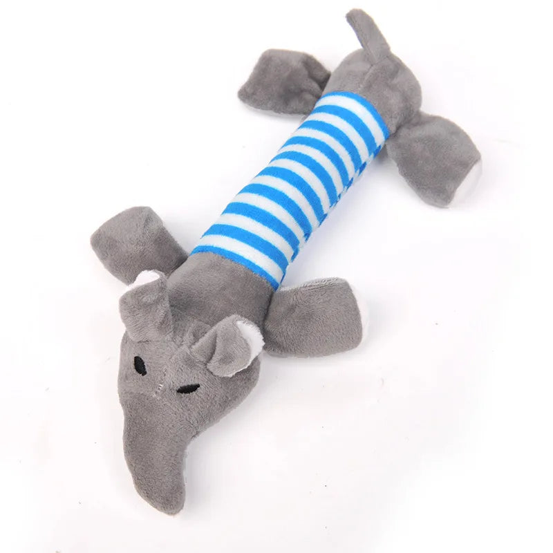 Squeaky plush animal toys for puppies, view 3 - MRSLM