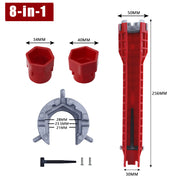 8-in-1 multifunctional plumbing wrench set, view 2 - MRSLM