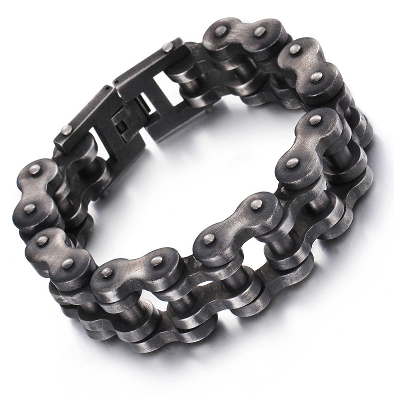 men's titanium steel bicycle chain bracelet, view 6 - MRSLM