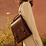 vintage leather backpack for women, view 8 - MRSLM