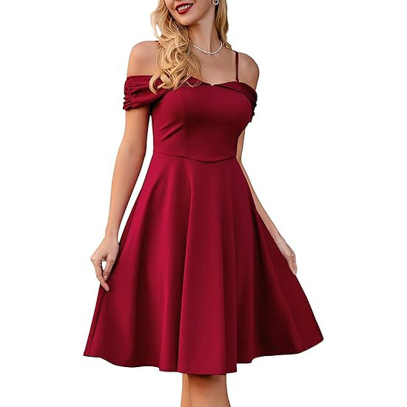 retro spaghetti strap dress, view 6 - MRSLM