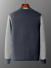 contrast sleeve cardigan sweater, view 3 - MRSLM