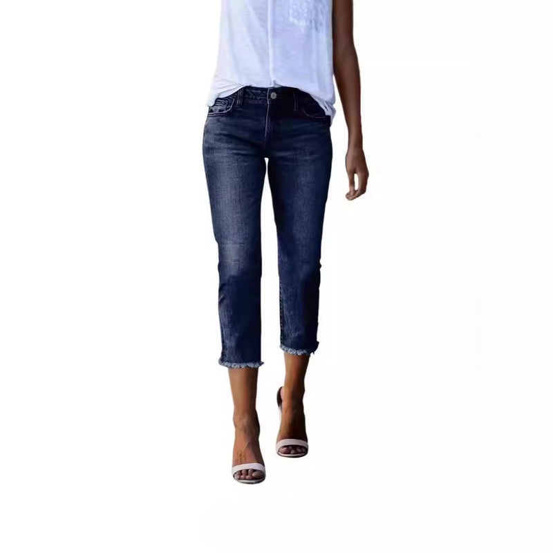 Women's retro slim-fit stretch jeans, view 2 - MRSLM