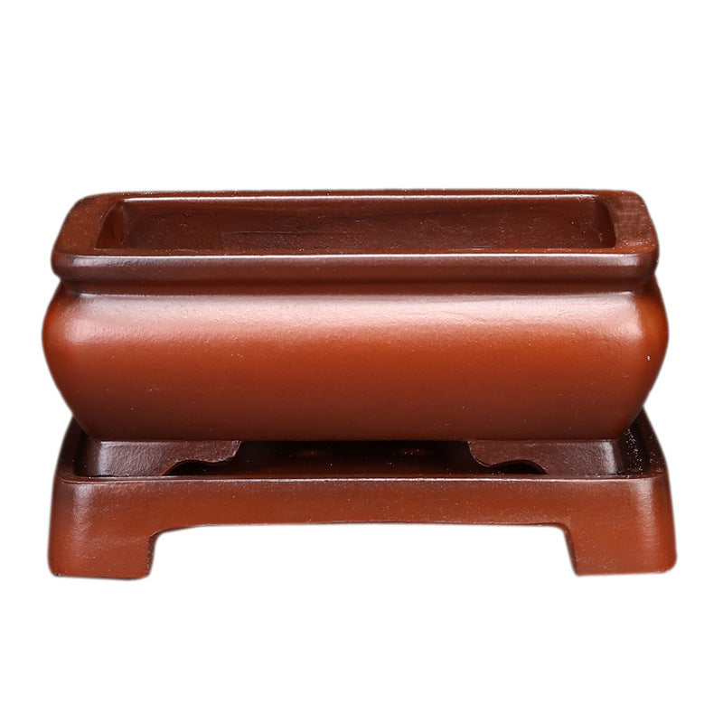 rectangular ceramic flower pot, view 4 - MRSLM
