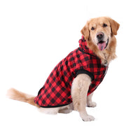 dog winter coat with detachable hood, view 3 - MRSLM