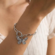 butterfly pendant chain bracelet, view 4 - MRSLM