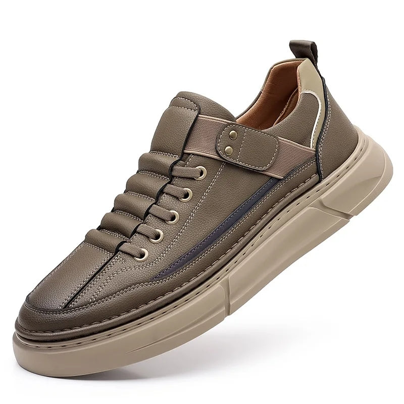 vintage british men casual leather loafers, view 3 - MRSLM