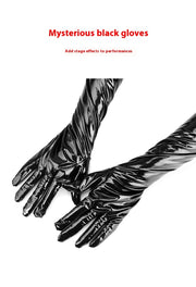 black leather performance gloves, view 10 - MRSLM