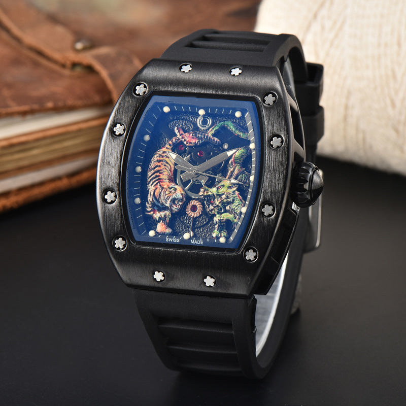 Men's dragon tiger quartz watch, view 6 - MRSLM