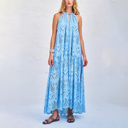 embroidered halter dress, view 6 - MRSLM