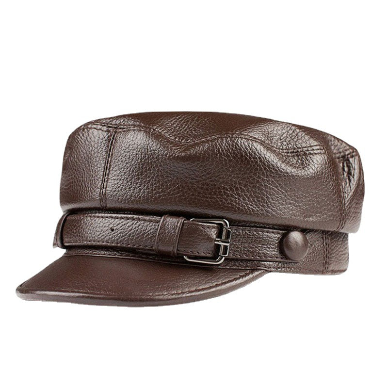retro cowhide beret, view 5 - MRSLM