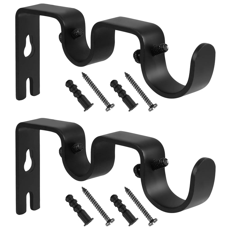 double curtain rod bracket holders, view 6 - MRSLM