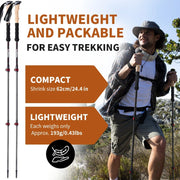 collapsible carbon fiber trekking poles, view 6 - MRSLM