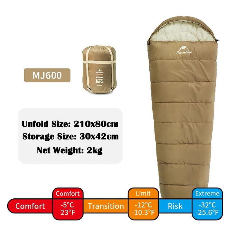 ultralight waterproof mummy camping sleeping bag, view 2 - MRSLM