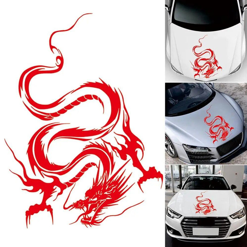 dragon pattern car hood decal, view 10 - MRSLM