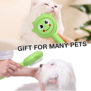 Self-cleaning pet grooming brush, view 7 - MRSLM