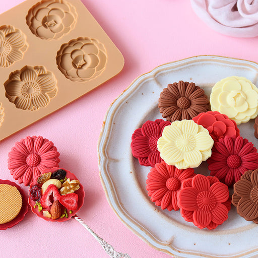 three-flower silicone cookie mold - MRSLM