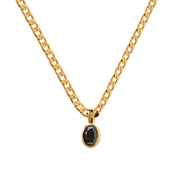 crystal stone pendant necklace, view 3 - MRSLM