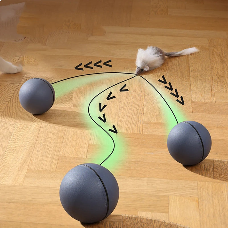 automatic rolling cat toy ball, view 4 - MRSLM