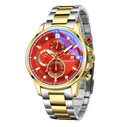 men's solid steel band quartz watch, view 4 - MRSLM