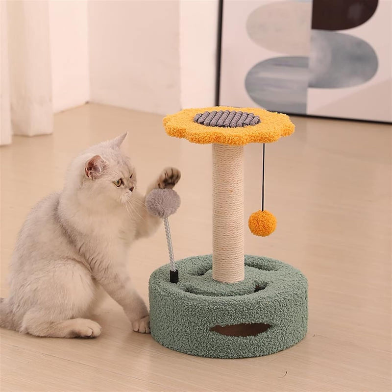 compact cat climbing frame with sisal post, view 10 - MRSLM