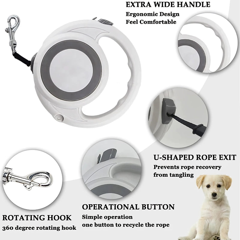 5m retractable dog leash, view 5 - MRSLM