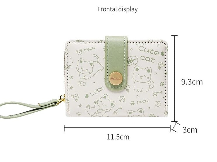 Cute cat compact wallet, view 13 - MRSLM