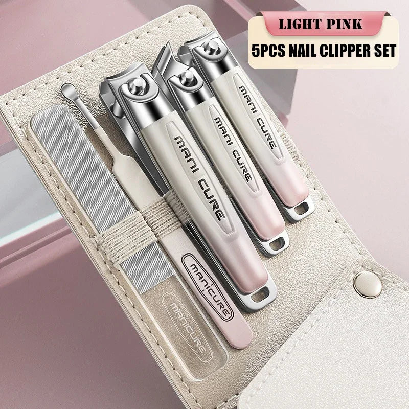 5-piece stainless steel nail clippers set, view 2 - MRSLM