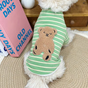 striped teddy bear pet hoodie, view 2 - MRSLM
