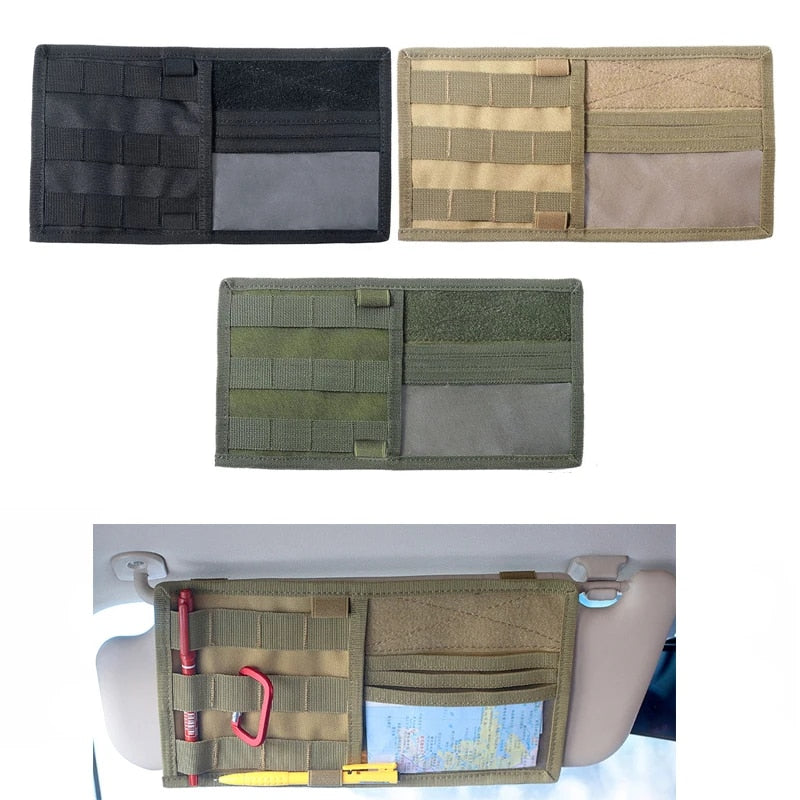 Tactical car visor organizer, view 10 - MRSLM