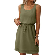 square collar vest dress with lining, view 9 - MRSLM