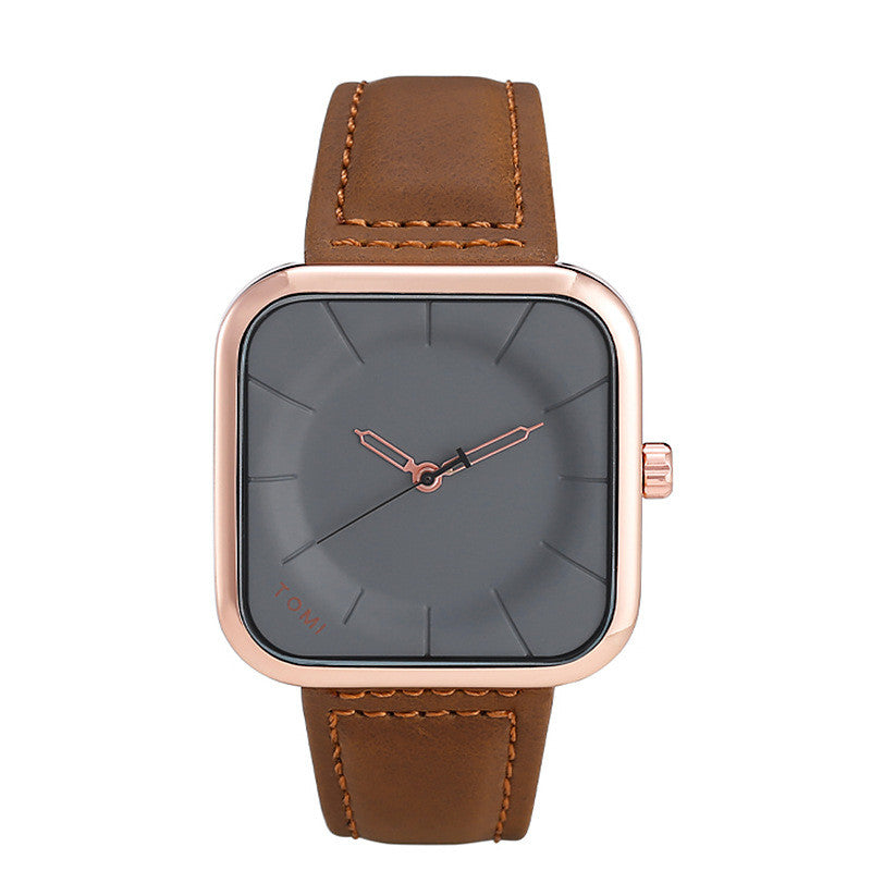 TNordic Minimalist Design Square Watch For Male And Female Students