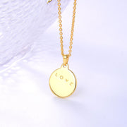 Princess head coin gold plated necklace, view 5 - MRSLM